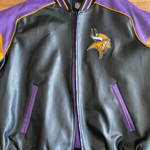 NFL Minnesota Vikings Faux Leather Jacket